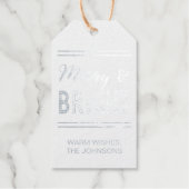 そしメリーて明素朴るいクラフトとシルバー ギフトタグ (正面)