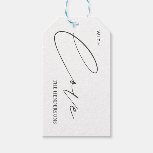 そしメリーて輝きモダン、クリスマス、真っ赤、赤 ギフトタグ (正面)