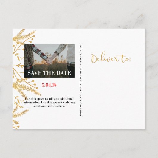 そしメリーて、もうすぐクリスマスの結婚したはがき 案内ポストカード (裏面)