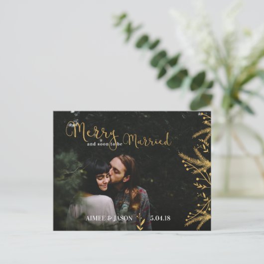 そしメリーて、もうすぐクリスマスの結婚したはがき 案内ポストカード (スタンド正面)