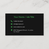 そしモダンてエレガントアーボリストの芝生の木気には 名刺 (裏面)
