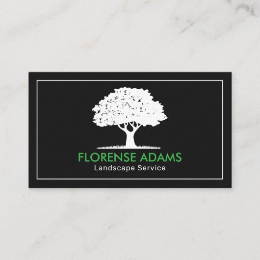 そしモダンてエレガントアーボリストの芝生の木気には 名刺 (正面)
