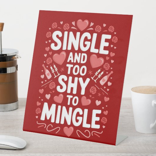 そし独身のてバレンタインデーをおもしろい思い切らすには恥ずかしがり屋だ 台座サイン (インサイチュ)