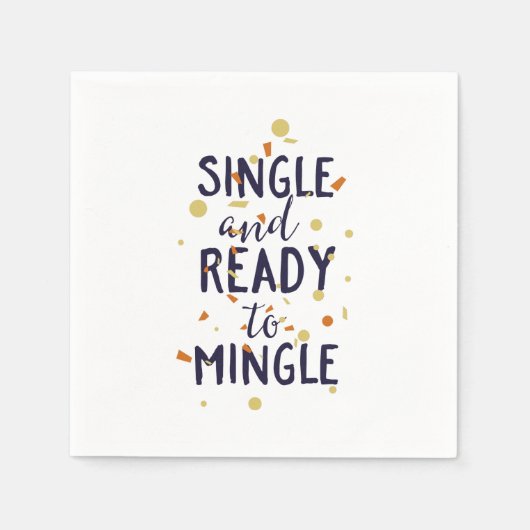 そし独身のて急いで スタンダードカクテルナプキン (正面)