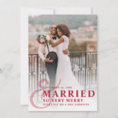 そし結婚したて非常にメリーの結婚写真 シーズンカード (正面)