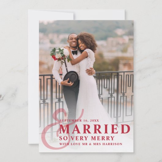 そし結婚したて非常にメリーの結婚写真 シーズンカード (正面)