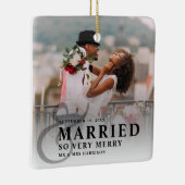 そし結婚したて非常にメリーの結婚写真 セラミックオーナメント (右)