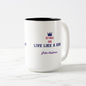 そし退職したて、キングツートーンコーヒーマグのように生きる ツートーンマグカップ (正面右)