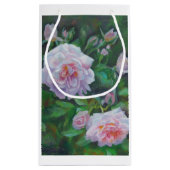 そっとピンクのバラのギフトバッグ スモールペーパーバッグ (裏面)