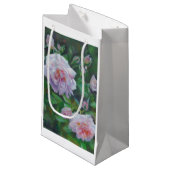 そっとピンクのバラのギフトバッグ スモールペーパーバッグ (正面アングル)