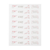 そっと咲くピンクの自然の花束の新生児 ラップアラウンドラベル (シート)