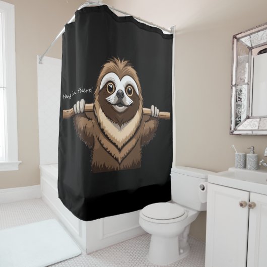 「そつるこで」：スロースの励ましの言葉 シャワーカーテン (インサイチュ)