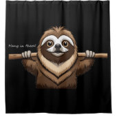 「そつるこで」：スロースの励ましの言葉 シャワーカーテン (正面)