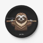 「そつるこで」：スロースの励ましの言葉 ペーパープレート (正面)