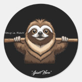 「そつるこで」：スロースの励ましの言葉 ラウンドシール (正面)