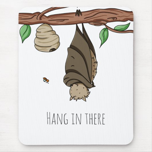 そつるこのこうもりの眠る漫画 マウスパッド (正面)