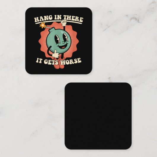 そつるこの中は風刺爆弾が悪おもしろいくなる スクエア名刺 (正面/裏面)