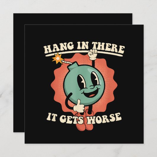 そつるこの中は風刺爆弾が悪おもしろいくなる 招待状 (正面/裏面)