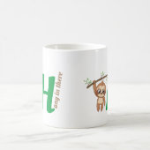 そつるの中に |カワイズぶら下がったスロースおもしろい コーヒーマグカップ (中央)