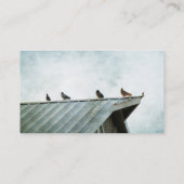 そのうちの一つは、ハト4羽とスズメ1羽に属さない 名刺 (裏面)