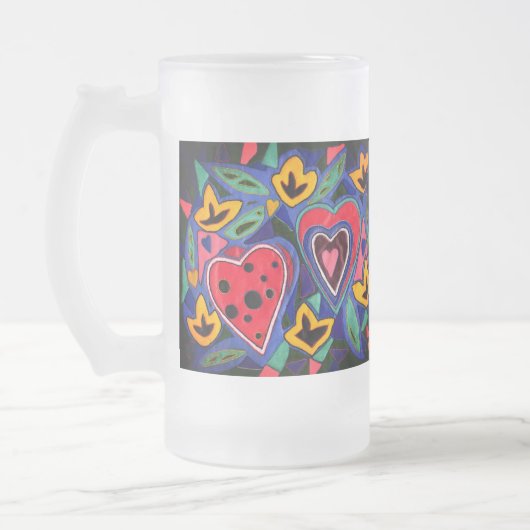 そのおもしろいが恋に落ちること フロストグラスビールジョッキ (左)