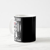 そのおもしろいタンに切り株のタカのツグミの唾を吐く コーヒーマグカップ (正面左)
