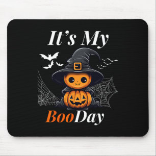 そのおもしろいマイブデイかわいいハロウィーン誕生日幽霊 マウスパッド