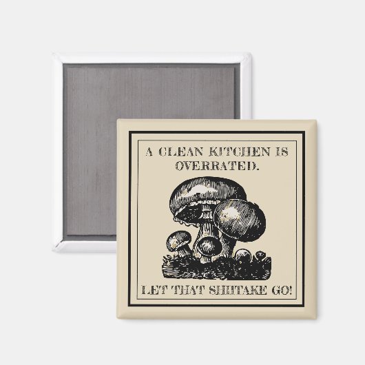 そのおもしろい椎茸をキノコのパンに行かせろカスタムう マグネット (正面/裏面)