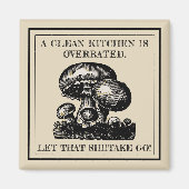 そのおもしろい椎茸をキノコのパンに行かせろカスタムう マグネット (正面)