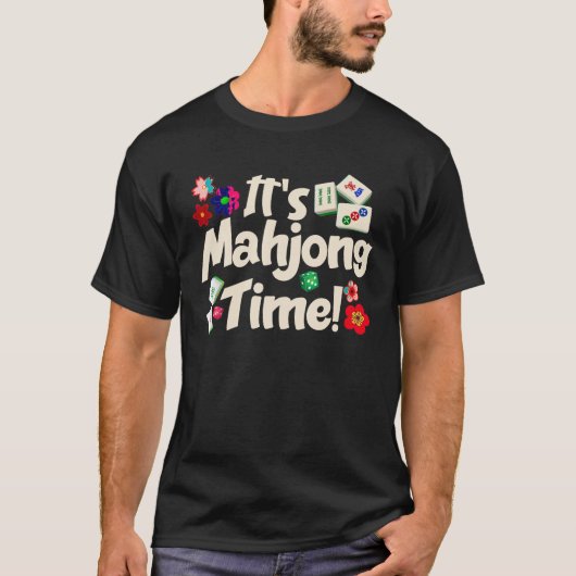 そのおもしろい麻雀タイムマージャンボードゲーム中国の Tシャツ (正面)