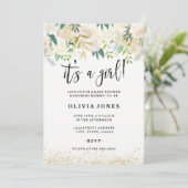 そのかわいらし女の子フローラベビーシャワー招待状 招待状 (スタンド正面)
