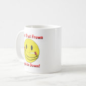 そのしかめ面を逆さま回して下さい! コーヒーマグカップ (正面左)