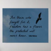 そのために戦った人々にとって、自由は味がある ポスター (正面)