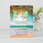 そのため私たちはこっそり結婚式を挙げた、ビーチパームズでの結婚式 招待状 (スタンド正面)