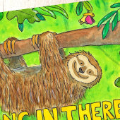 そのつる中 – スロースのグリーティングカードby N. Janes カード