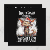 そのとおり 私は悪い子リストに入ってる そして後悔してる 招待状 (正面/裏面)