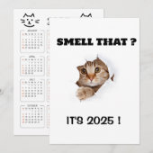 そのにおい、わかる?2025年だよ!おもしろい猫の名言 ホリデーカード (正面/裏面)