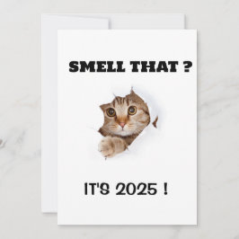 そのにおい、わかる?2025年だよ!おもしろい猫の名言 ホリデーカード