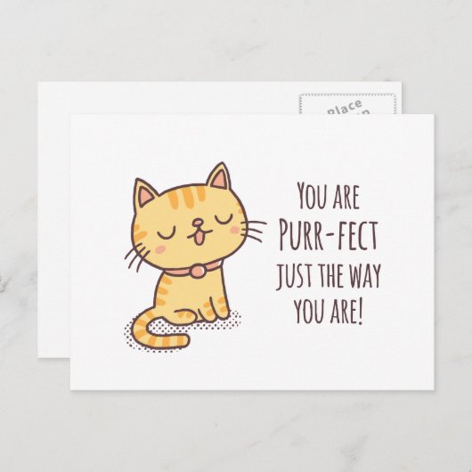 そのままのあなたが最高ね 猫の駒 ポストカード (正面/裏面)