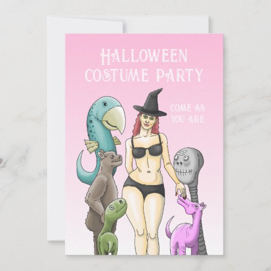 そのままのあなたでハロウィンパーティーに来て 招待状 (正面)