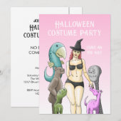 そのままのあなたでハロウィンパーティーに来て 招待状 (正面/裏面)