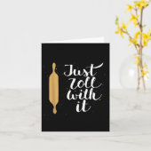 そのまま受け入れて 笑える 面白い 焼き菓子 パン好き ギフト カード (黄色い花)