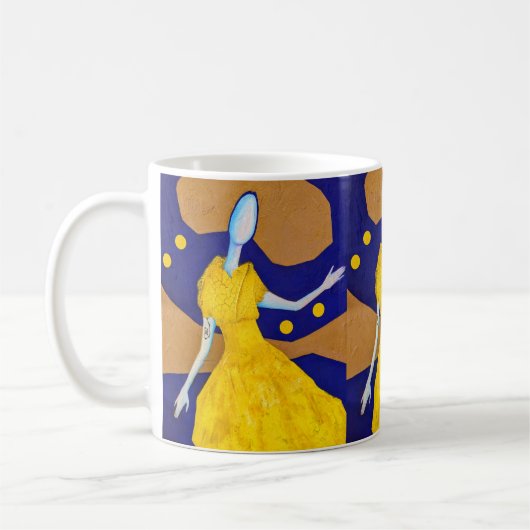 "そのまま進もう" コーヒーマグカップ (左)