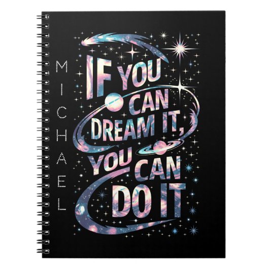 そのもしノートを夢に見るパーソナライズされた ノートブック (正面)