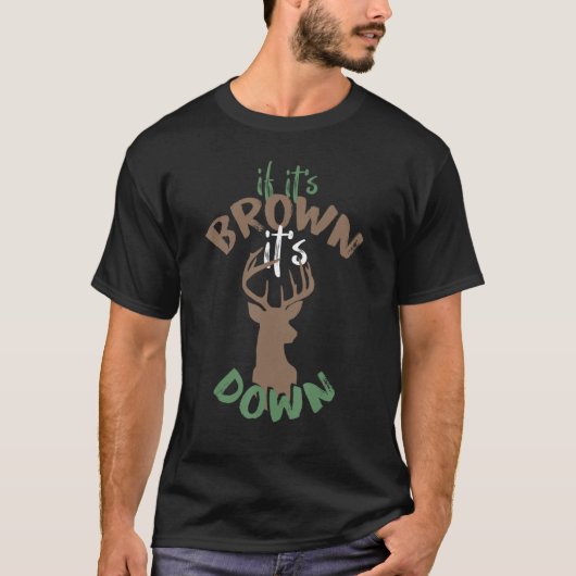 そのもし茶色そのダウン狩りエイダーハンターフモ Tシャツ (正面)