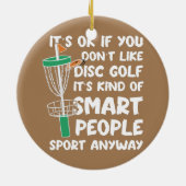 そのもしokディスクゴルフディおもしろいスク セラミックオーナメント (裏面)