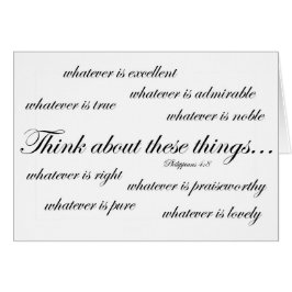 そのような事について考えて下さい。 Philippiansの4:8