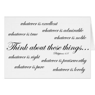 そのような事について考えて下さい。 Philippiansの4:8