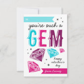 そのような宝石教室のバレンタインデーのカード 招待状 (正面)