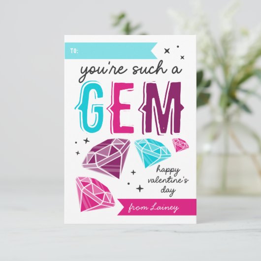 そのような宝石教室のバレンタインデーのカード 招待状 (スタンド正面)